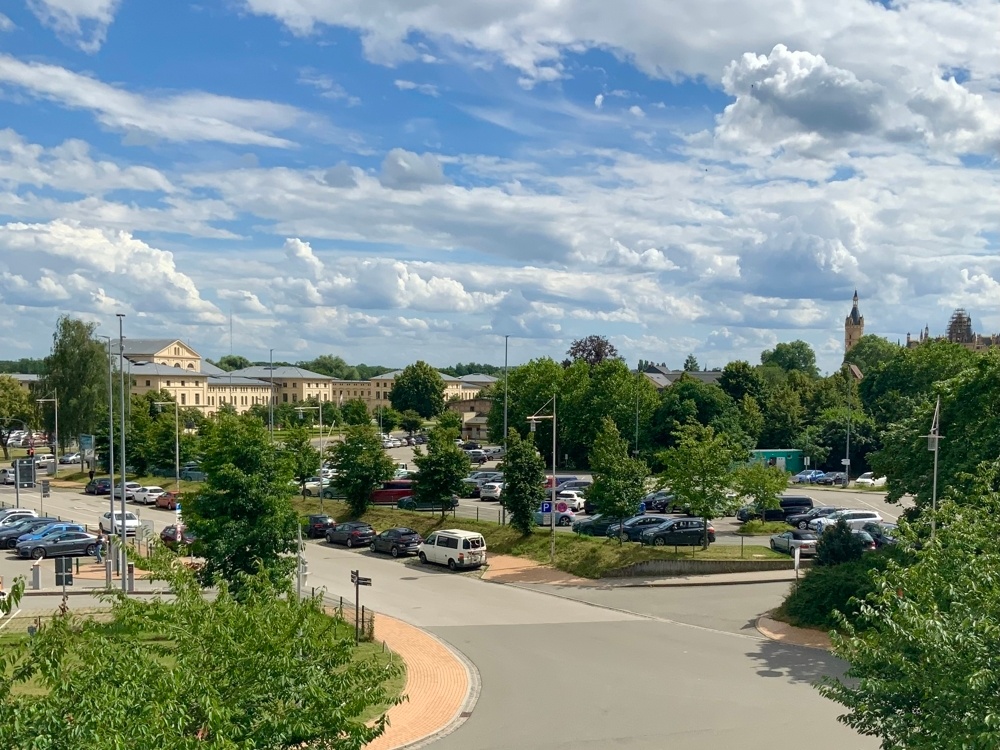 Blick aus dem Wohnzimmer 