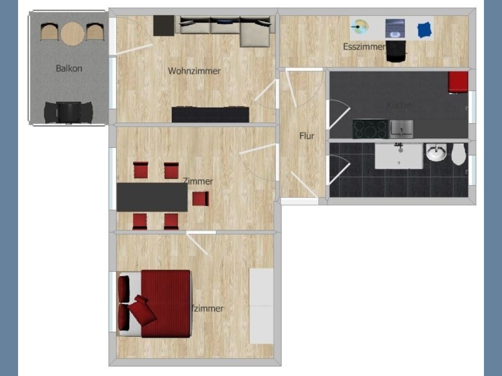 4 Zimmer-Wohnung - ausgestattet